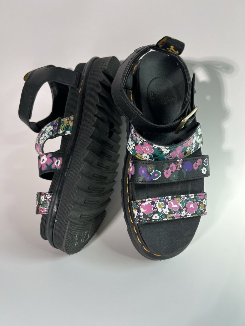 Dr Martens Blaire Women's Floral Print Leather Platform Gladiator Sandals US 8 - Picture 7 of 16